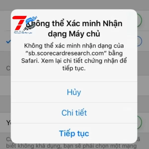 Lỗi Safari không tìm thấy máy chủ khiến bạn không thể truy cập website