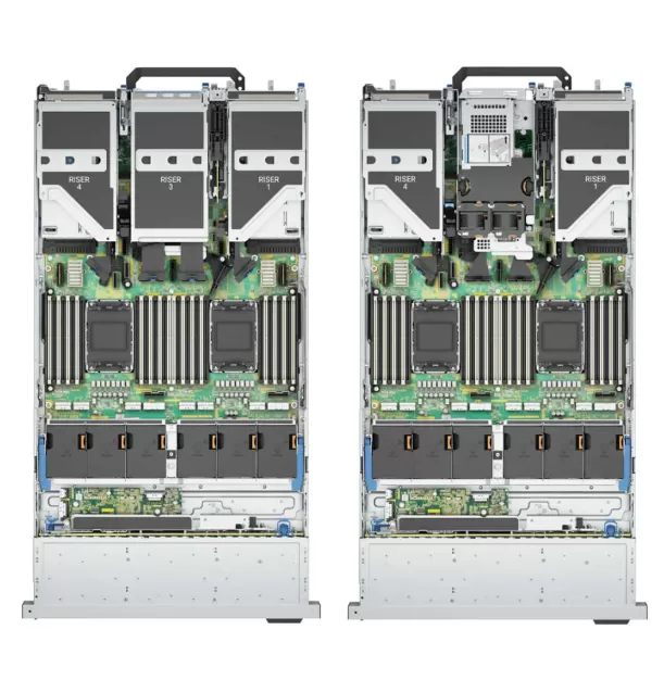 Poweredge R860 Rear Serverview Máy chủ Dell PowerEdge R860 24x2.5'' 4x Platinum 8454H, PERC12