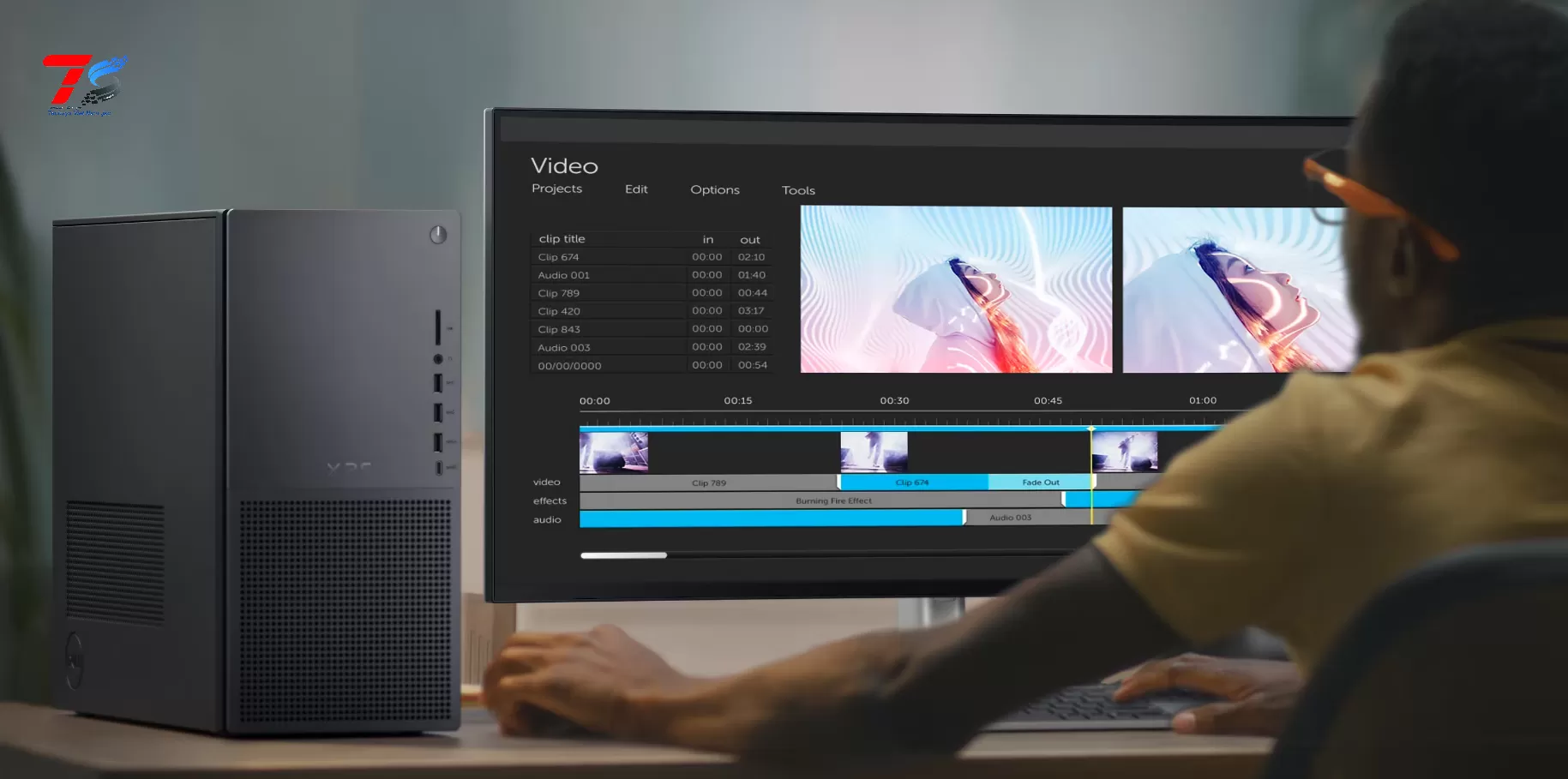 Máy tính để bàn Dell XPS 8960 - XPSI78960W1-16G-512G+2T - i7-13700/16G/ssd 512+2TB/VGA 12G/RW/W11SL/1Y