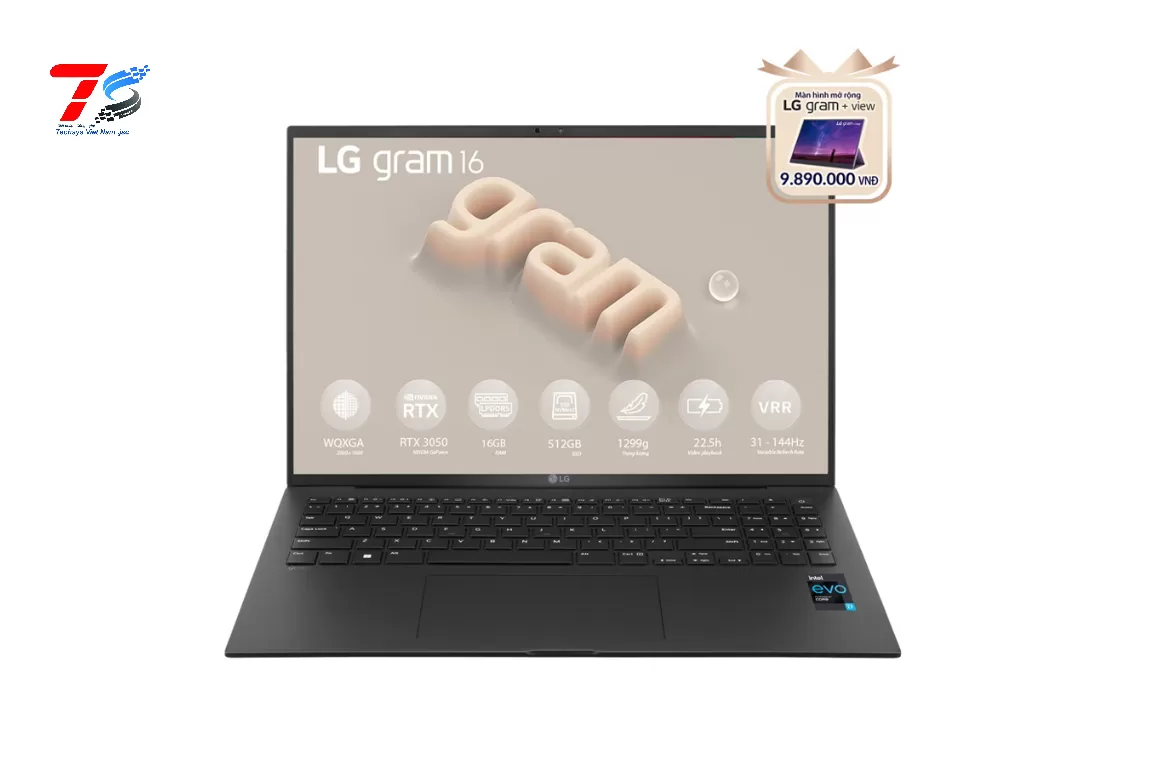 Laptop LG Gram 2023 16Z90R-E.AH75A5 (Core i7-1360P | 16GB | 512GB | RTX3050 4GB | 16-inch WQXGA | Win 11 | Đen)