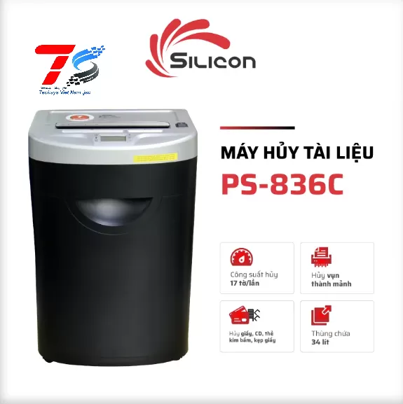 Máy hủy tài liệu Silicon PS836C