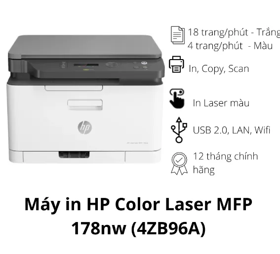 Máy in Laser màu đa năng HP 178nw-4ZB96A